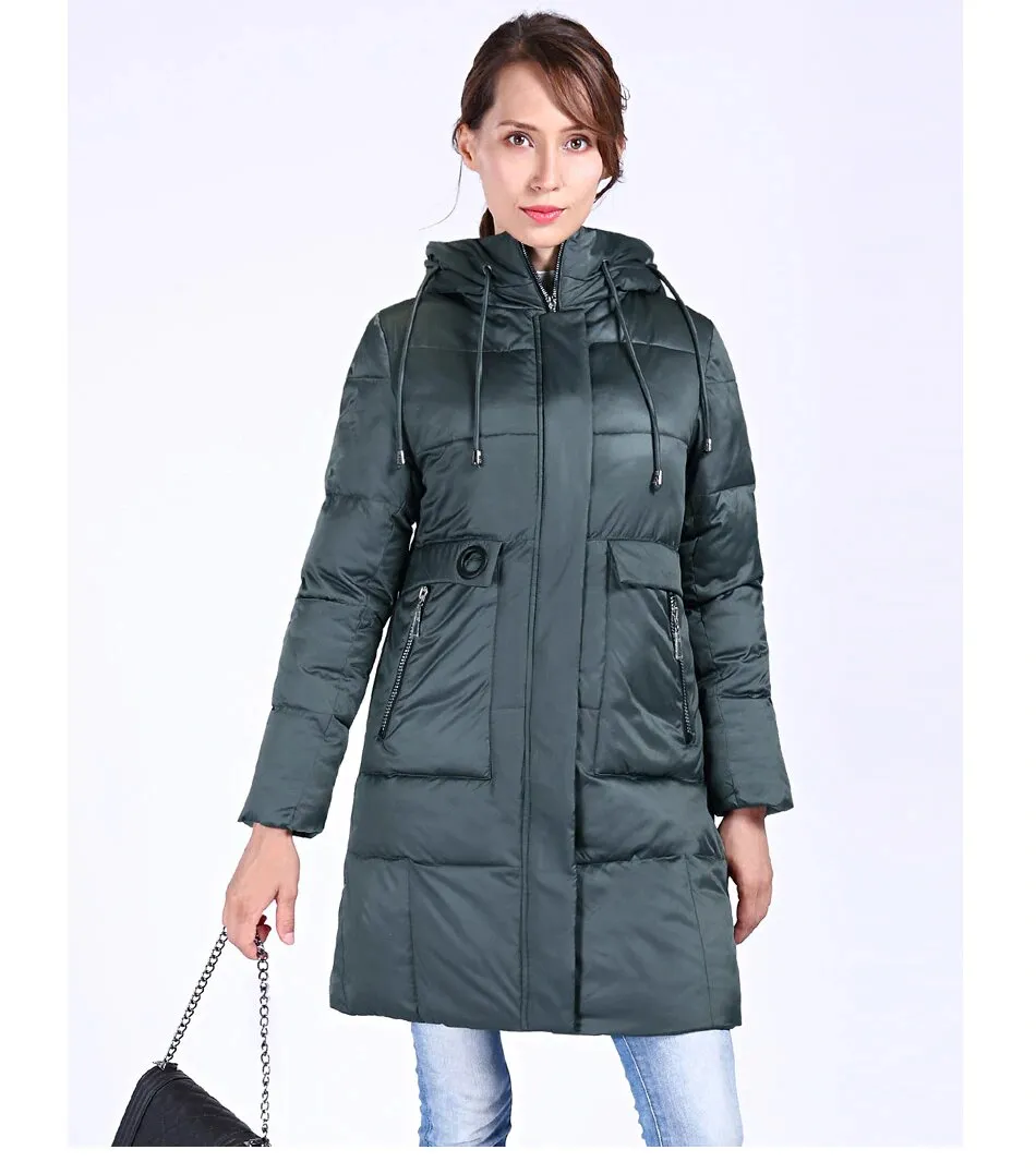 Women's Winter Hooded Warm Long Bio-Fluff Parka