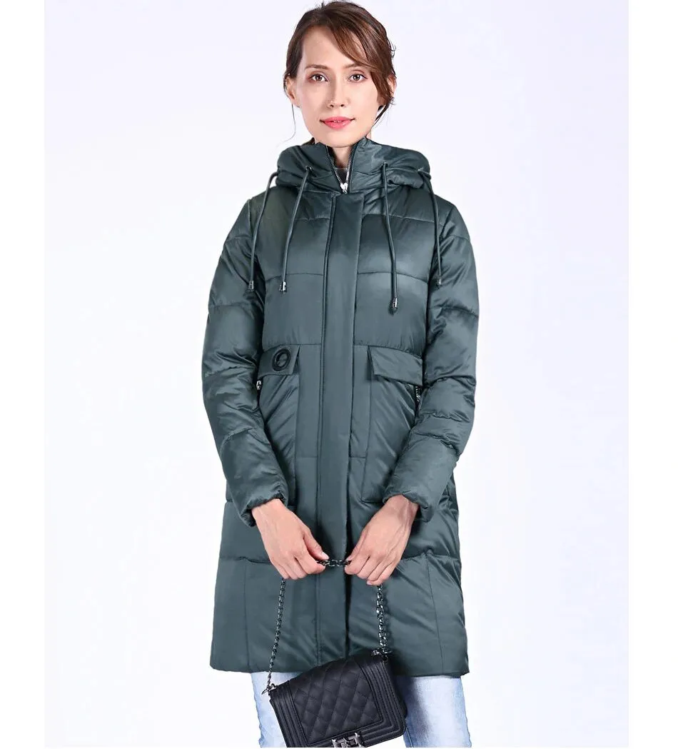 Women's Winter Hooded Warm Long Bio-Fluff Parka