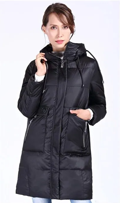 Women's Winter Hooded Warm Long Bio-Fluff Parka