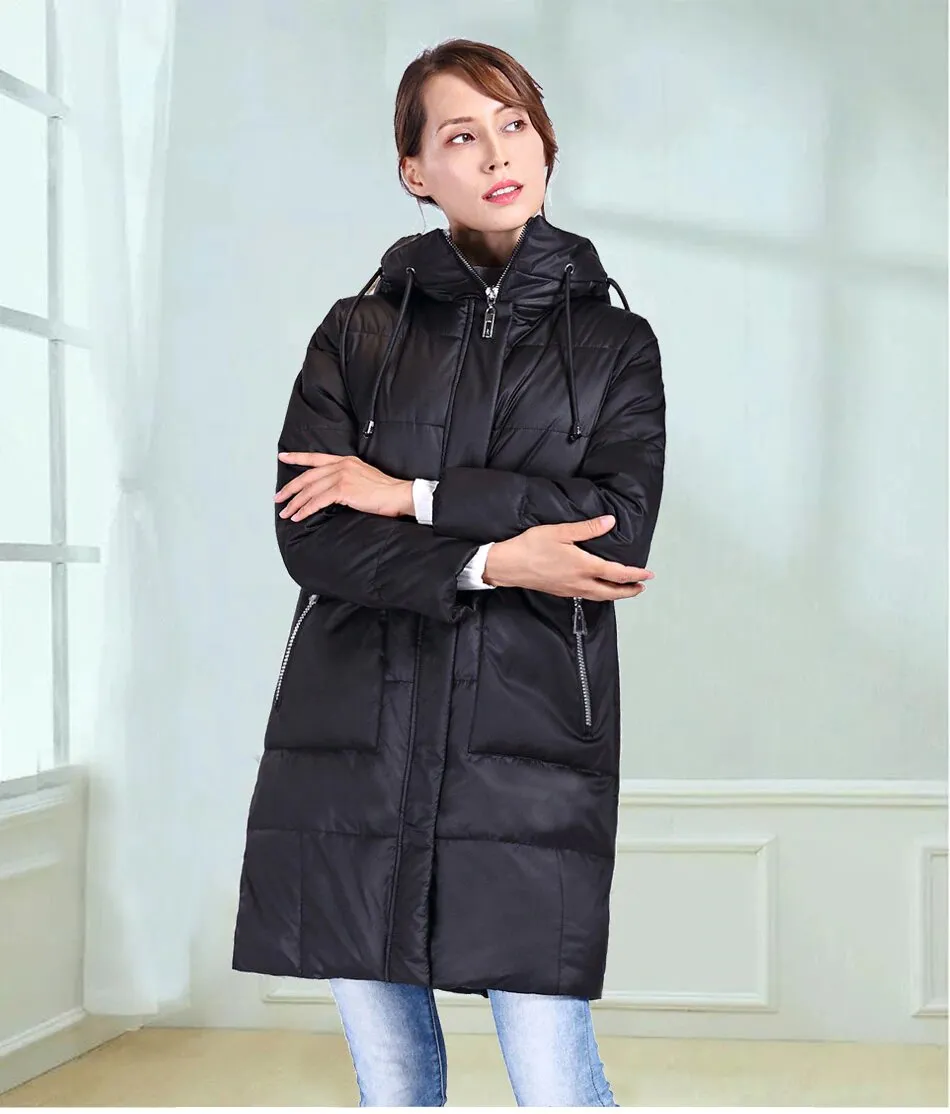 Women's Winter Hooded Warm Long Bio-Fluff Parka