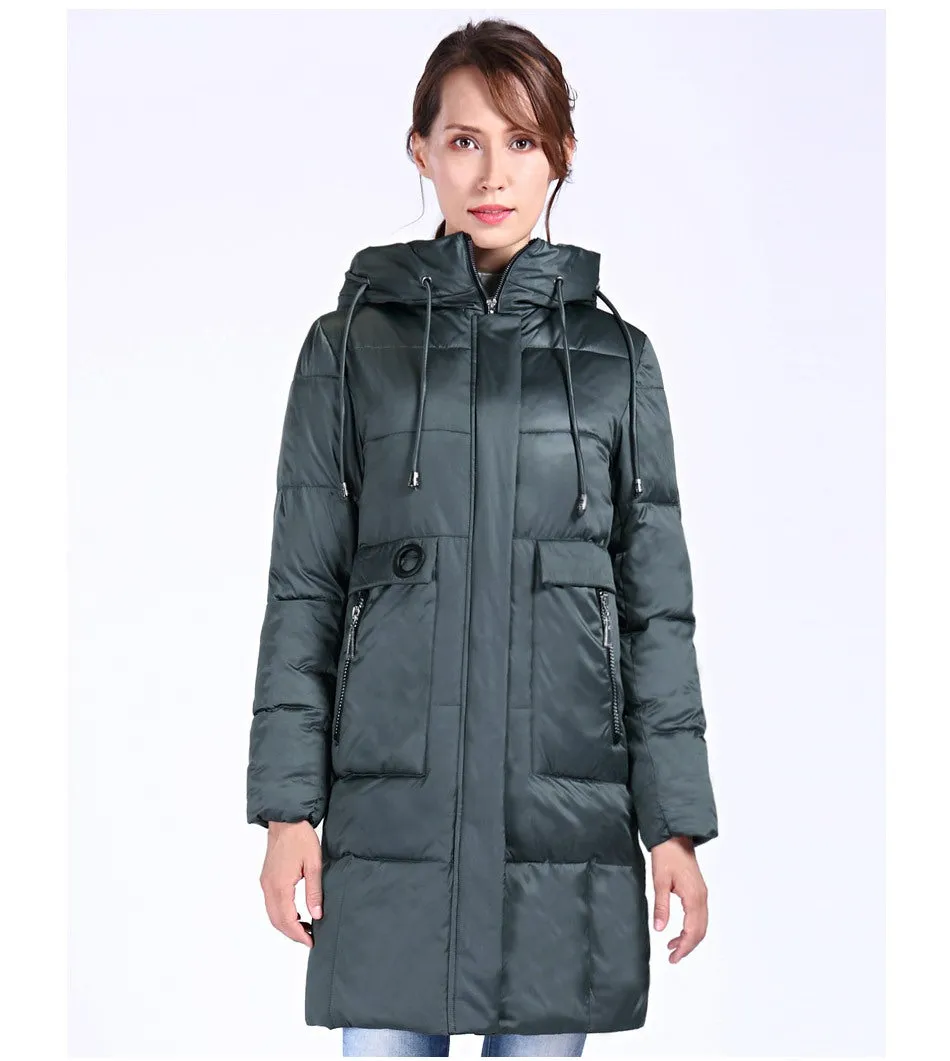 Women's Winter Hooded Warm Long Bio-Fluff Parka