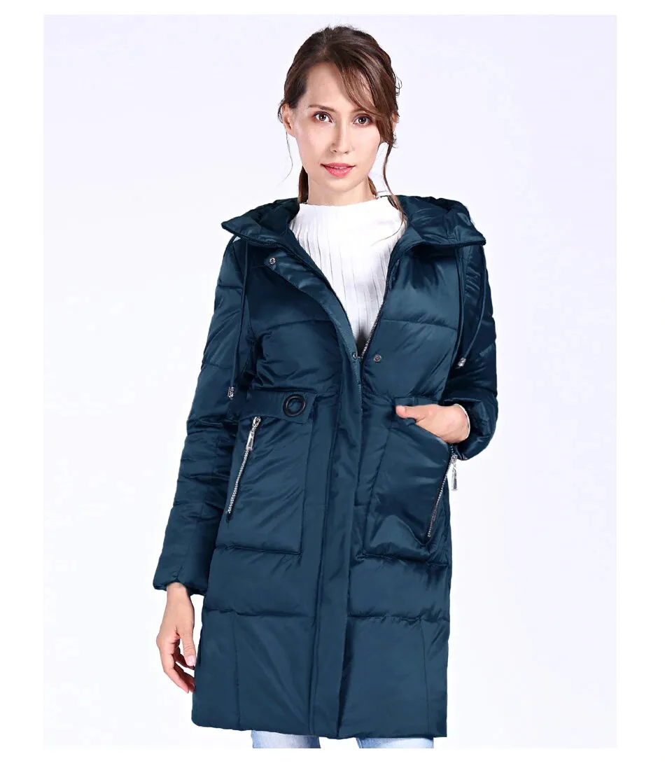 Women's Winter Hooded Warm Long Bio-Fluff Parka