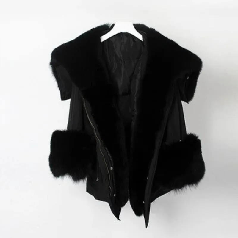 Women's Winter Long Hooded Thick Parka With Fox Fur