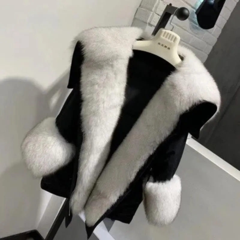 Women's Winter Long Hooded Thick Parka With Fox Fur