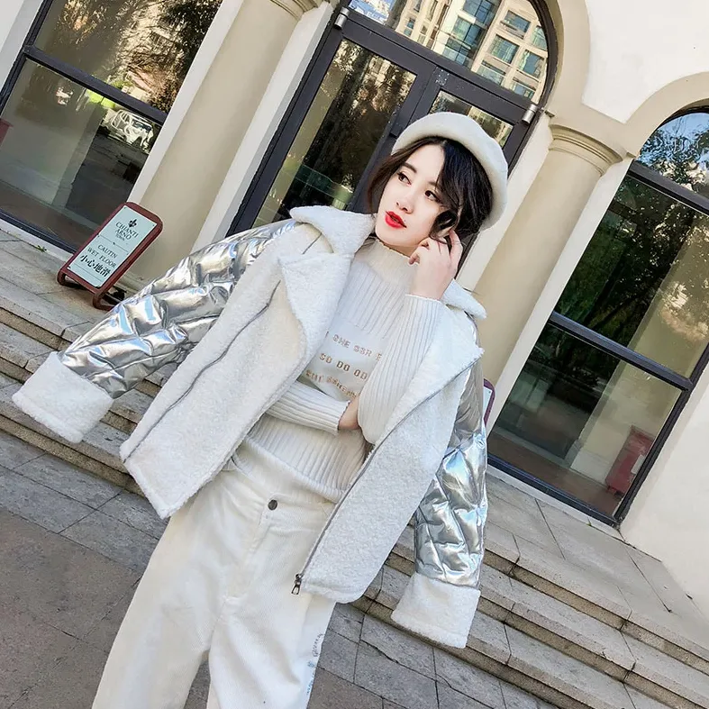 Women's Winter Loose Patchwork Padded Parka With Pockets