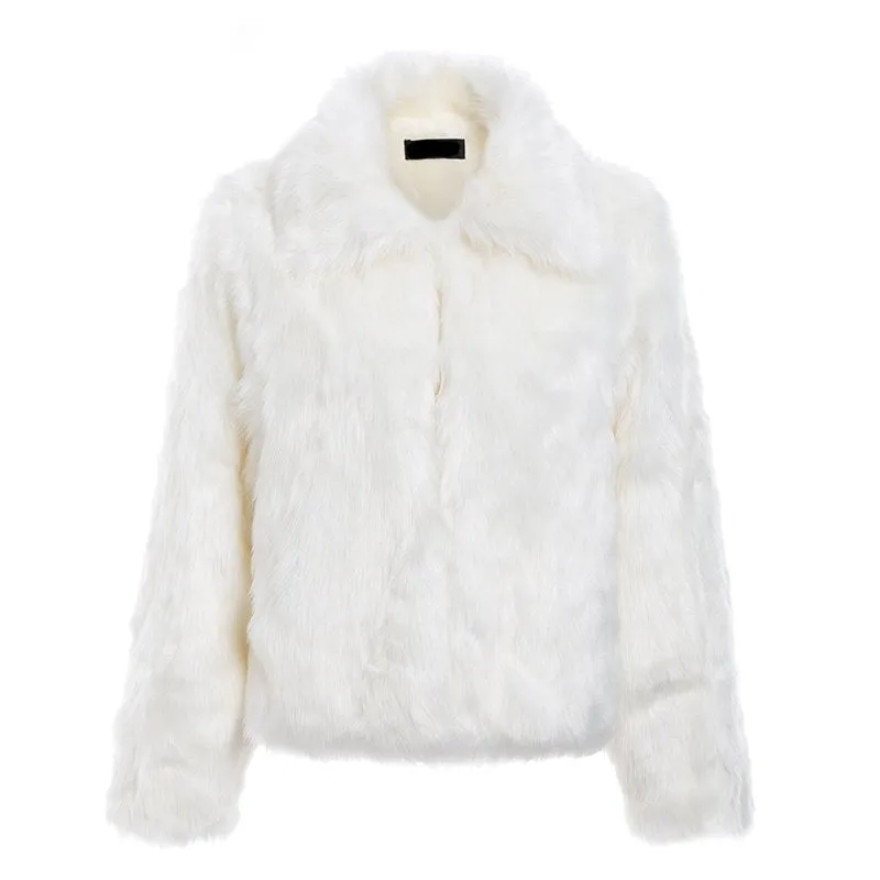 Women's Winter Pocket Faux Fur Coat