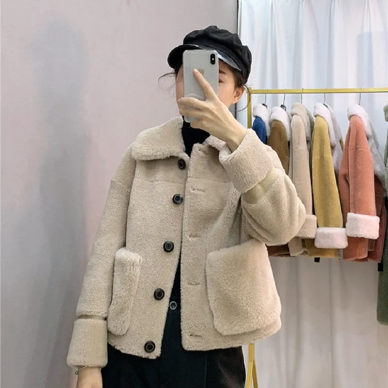 Women's Winter Thick Short Warm Wool Coat