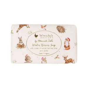 Woodland Animals Winter Berries Christmas Soap