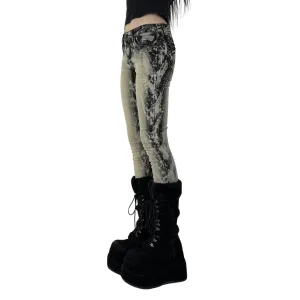 Y2K Baby Phat Concrete Wash Jeans (XXS)