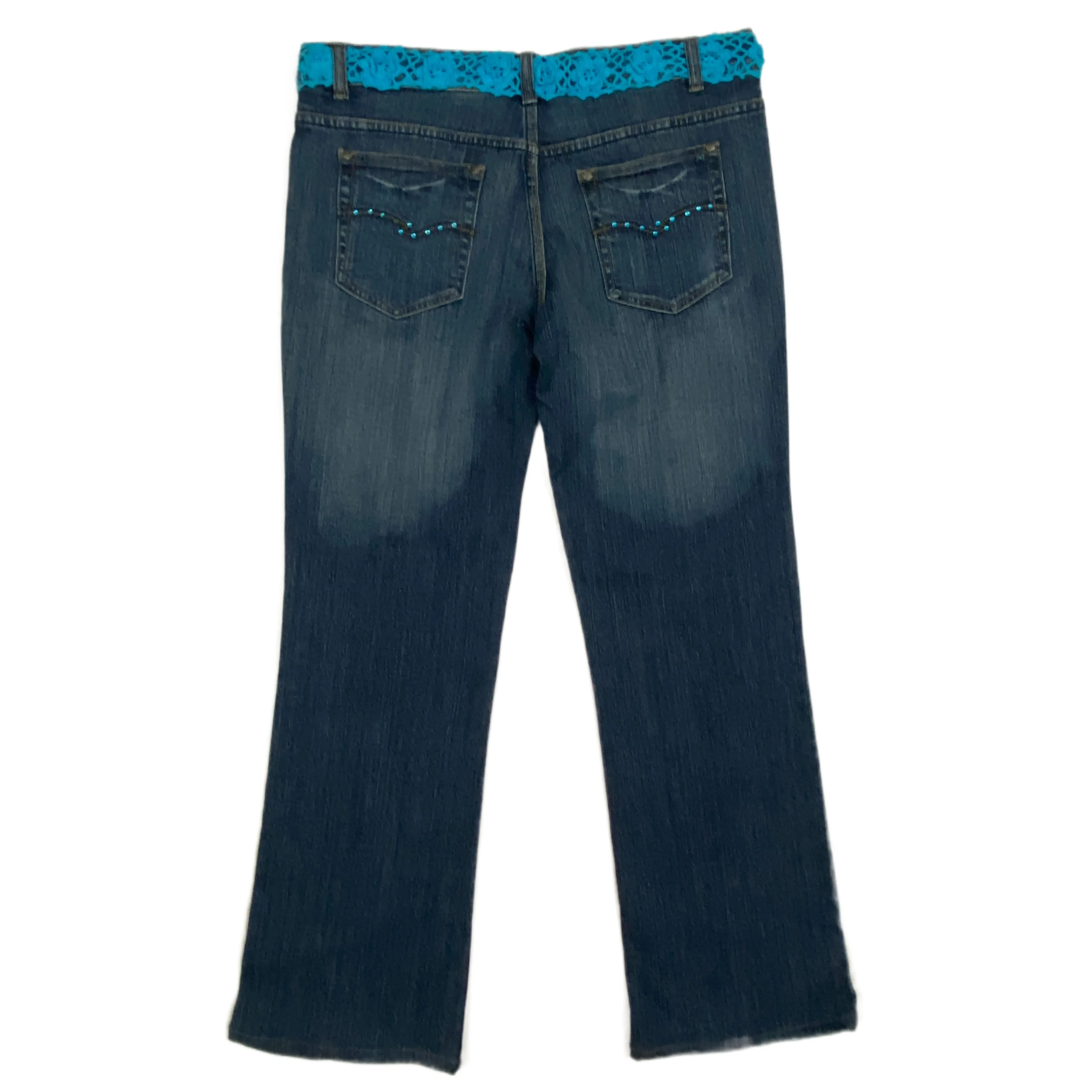 Y2K Boho Crochet Flares (L)